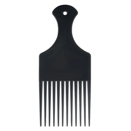 Professional Black Afro Hairdressing Comb Wide Teeth Plastic Hair Fork Pick Styling Tool for Men Salon African Hair Comb