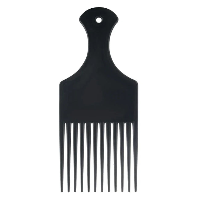 Professional Black Afro Hairdressing Comb Wide Teeth Plastic Hair Fork Pick Styling Tool for Men Salon African Hair Comb