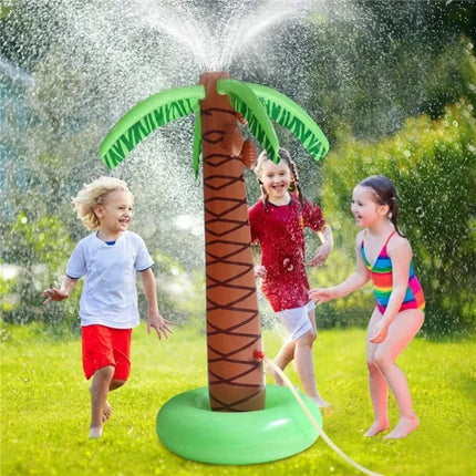 Summer Giant Inflatable Toys Cartoon Coconut Tree Hawaii Beach Swimming Pool Party Spray Sprinkler Inflatable Water Toys