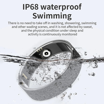 Simple Smart Ring Heart Rate Blood Oxygen Sleep Health Monitor Sport Ring IP68 Waterproof Pedometer Remote Gesture Control Photo