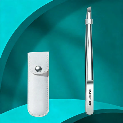 Stainless Steel Slant Tweezers Precision for Eyebrow Grooming, Eyelash Application & Trimming Suitable for Beard, Mustache