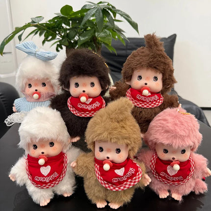 Monchhichi Plush Keychain Bag Hanging Accessories Kawaii Keychains Monkiki Doll Hanging Pendants Collection Birthday Gift モンチッチ