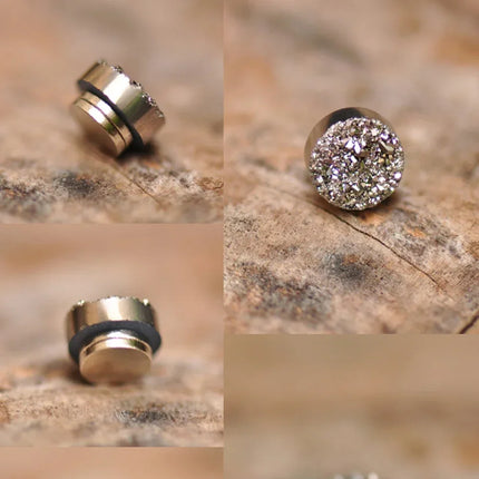 Stainless Steel Stud Earrings for Men Women Unisex Magnet Earrings Without Piercing Lymphvity Germanium Earrings Ear Clips