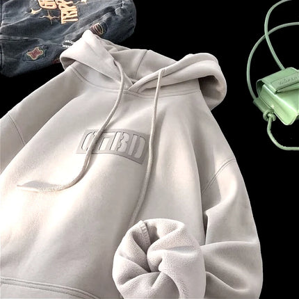 8XL Hoodie Pullover Loose Fit Hollow Letter Print American Men's Clothing And Couple Fashion