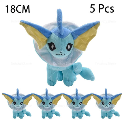 Wholesale Pokemon Plush 5Pcs/Lot Mimikyu Caterpie Oddish Garchomp Phantump Umbreon Sylveon Stuffed Animal Peluche Christmas Gift