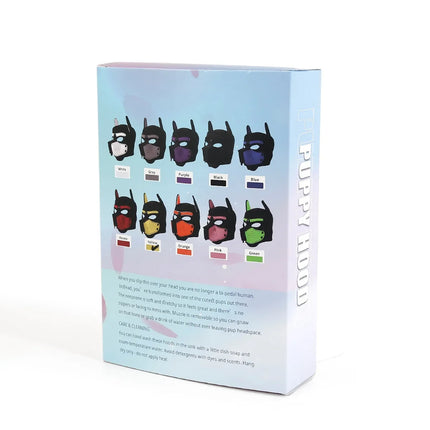 Adjustable Neoprene Puppy Play Hood Mask Pet Roleplay Padded Dog Head Mask BDSM Bondage Gear Adult Fetish Sex Toy for Men Women