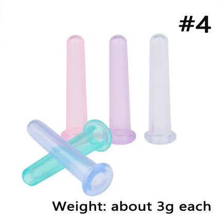 Silicone Vacuum Cupping Massage Jars Anti Cellulite Massage Facial Suction Cups Face Neck Lift Skin Scraping Guasha Anti Wrinkle