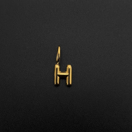 eManco Stainless Steel Gold-plated Charms Modern Style 3D Bubble Alphabet Elements DIY Necklace Bracelet Jewelry Making