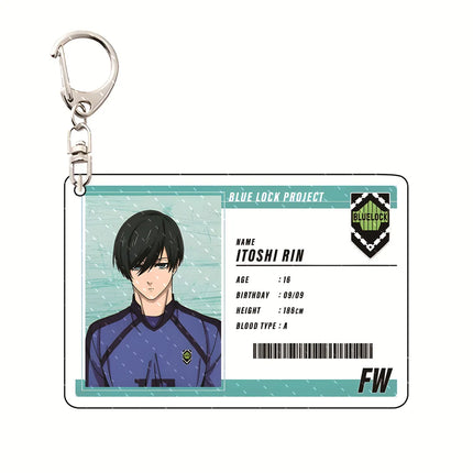 Blue Lock Player ID Card Version 6cm Acrylic Keychains Anime Collectible Merchandise Bag Pendant Fan Gift
