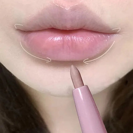 Nude Lip Liner with Lip Brush Cappuvini Korean Style Lip Makeup Long Last Velvet Matte Lipstick