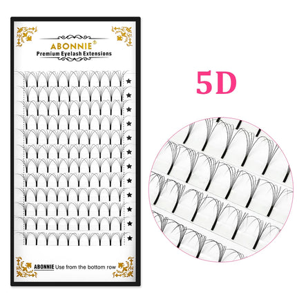 Abonnie Long Stem Premade Fans Lash Russian Volume Eyelash Extension Premade Volume Fans Faux Mink Premium Lashes Supplies 3D-6D