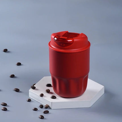 260ml Petal Coffee Tumbler, 316 Stainless Steel Vacuum Cup, Antibacterial & Wide Mouth, Double-Wall Thermos for Hot/Iced Drinks