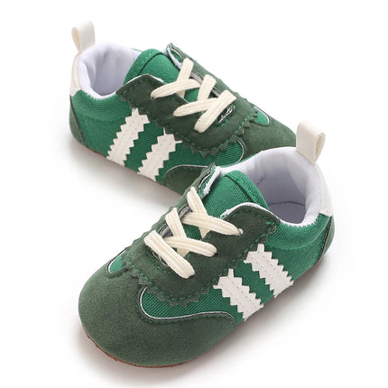 Fashion color blocking casual shoes Baby First Walkers 0-18M newborn children's canvas sports shoes soft soled baby shoes