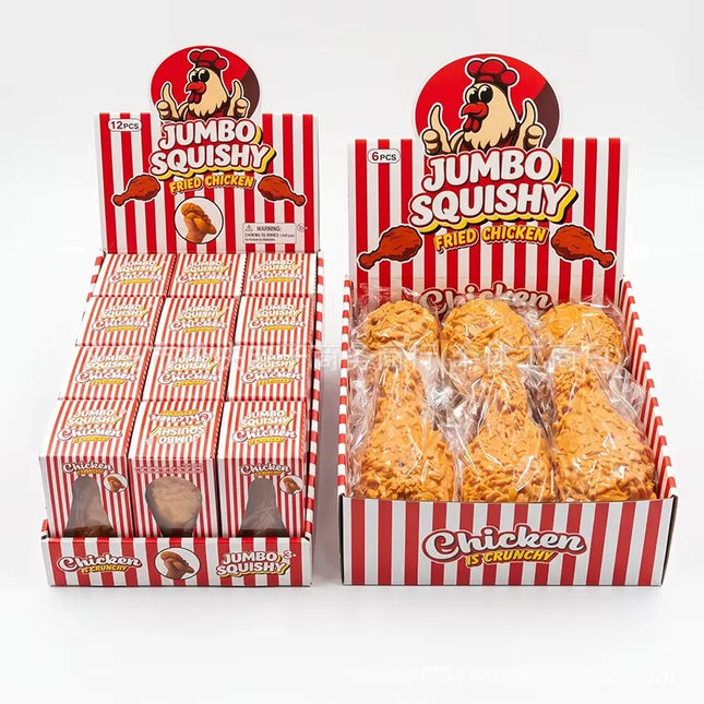 1PC Simulation Fried Chicken Drumstick Squishy Toy Slow Rising Realistic Food Squeeze Toy Boys Girls Birthday Party Favors