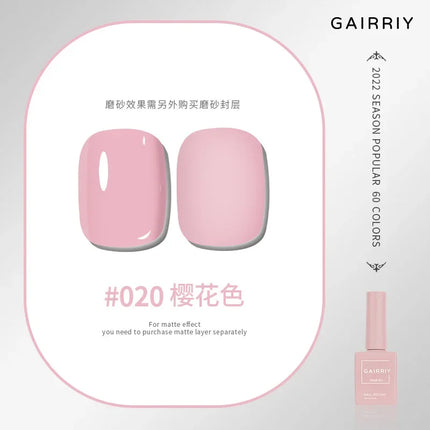 Gairriy 15ml Gel Nail Polish 60 Colors Glitter Soak Off UV LED Semi-Permanent Varnish Nail Art Salon Nail Polish Free Shipping