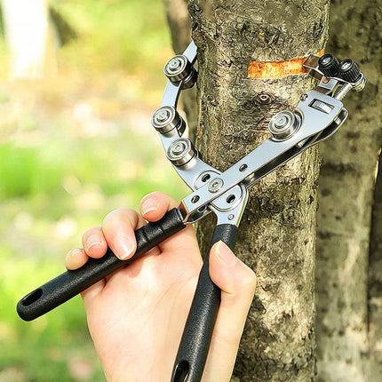 Double Pulley Fruit Tree Ring Peeling Pliers Girdling Knife for Jujube Citrus Apple Grape Bark Peeling Grafting Pruning Tool