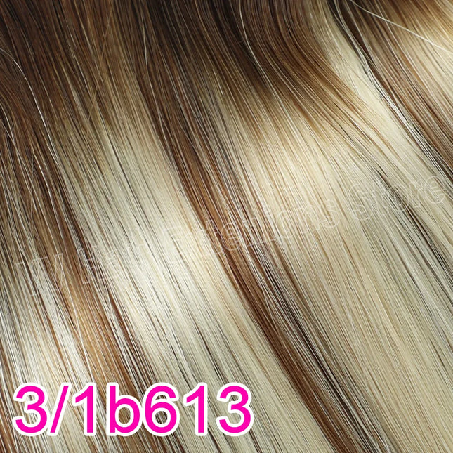 Invisible Genius Long Tape In Hair Extensions Double Weft One Piece Tape-In Real Human Hair Highlight Blonde Long Weft Wide Hair