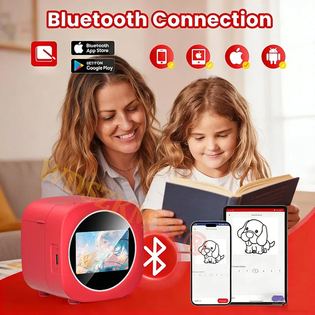 New AI Magic Box Voice Control Portable HD Screen Printer for Kids Gift Drawing Printing Toy WIFI Android iOS thermal printer