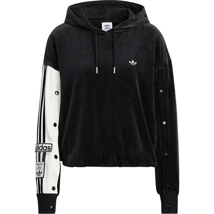 Adidas official genuine Three Stripes, women's side-button sport hoodie IC8140