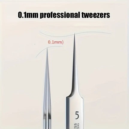 German Ultra-fine No. 5 Cell Pimples Blackhead Clip Tweezers Beauty Salon Special Scraping & Closing Artifact Acne Needle Tools