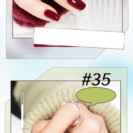 40 Colors New Nail Polish for Summer Water-based Quick Drying Tearable Nail Art Semipermanent Monochrome No Baking Lamp Varnish