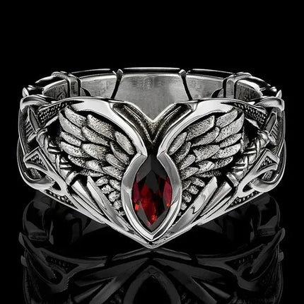2024 New Creative Cat's Eye Alloy Casting Rings for Men Tiktok Europe and America Gothic Rock All-around Eyeball Simple Jewelry