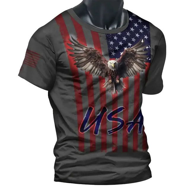 Summer New Men's T-shirt Sniper Printed Short-sleeved Top Men's Fitness Breathable Short-sleeved Street Fighting People Clothing