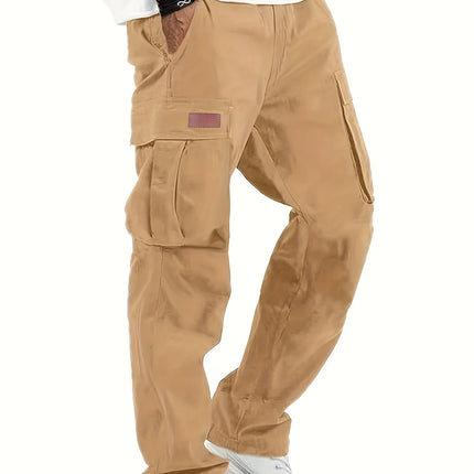 American style high street multi pocket workwear pants for men's new trendy loose straight leg versatile casual long pants