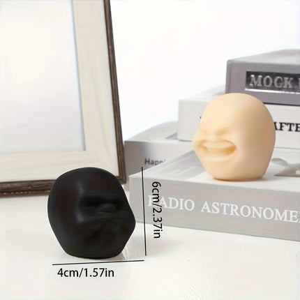 1 Pc Fun Simulated Human Face Emotion Ball, Fidget Toy Decompression Squeeze Ball Stress Toy for Kids and Adults