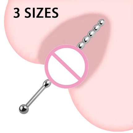 【AD】Metal Urethral Horse Eye Stimulator Steel Bead Penis Plug Insert Catheter Expander For Male Masturbator Sex Toy