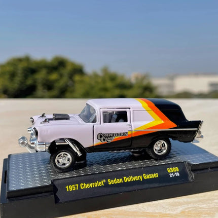 Diecast M2 1: 64 Scale 1957 Sedan Delivery Gasser Simulation Alloy Car Model Collection Display Decoration Toy Gifts