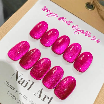 10ml Dragon Fruit Cat Magnetic Gel Nail Polish Red Jewel Effect Semi Permanent UV Gel Varnish Soak Off Nail Art Nail Supplies