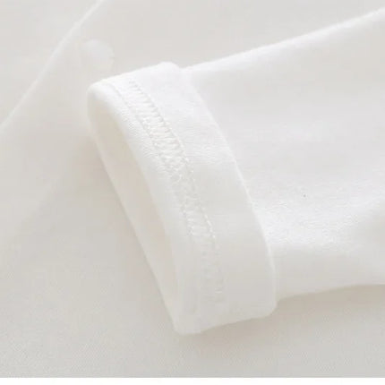 Baby Lapel Long Sleeve T-shirt New Pure Cotton Base Layer Top For Infants Toddlers
