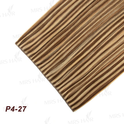 Long Flat Weft Invisible Tape Bundles Human Hair PU Skin Weft Hair Extension Injected Seamless & No-Glue Tape On Hair Weft