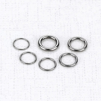 1Pc 316L Stainless Steel Hinged Segment Nose Ring Ear Cartilage Tragus Helix Lip Piercing Nose Hoop Body Piercing Jewelry