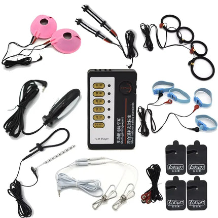 Electro Shock Anal Plug Penis Plug Cock Rings E-stim Ball Stretcher Massage Pad Nipple Clamps For Men Electric Stimulate Sex Toy