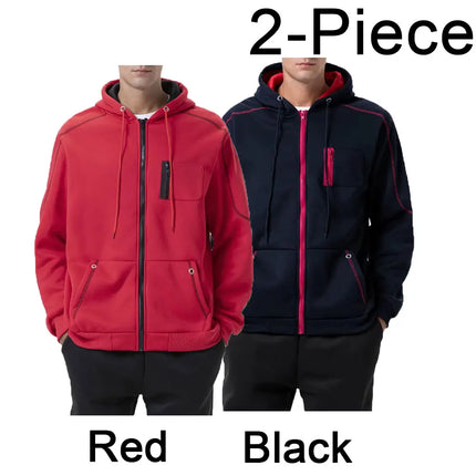 Men's Full Zip Hoodie Jacket Hooded Plain Pocket Sports Outdoor Daily Sports Hot Stamping Designer Basic Casual Sweatshirts