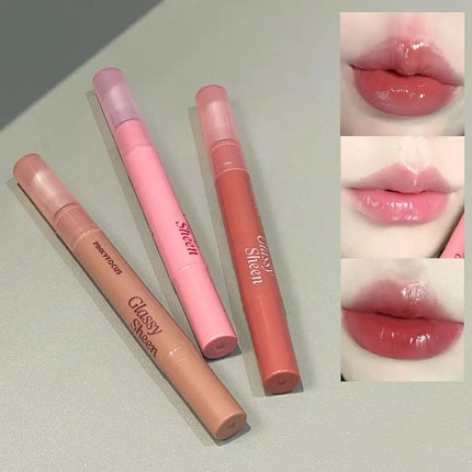 Mirror Watery Essence Lip Gloss Liquid Lipstick Jelly Lip Glaze Fading Lip Lines Water Light Jelly Makeup Moisturizing Lips Tint