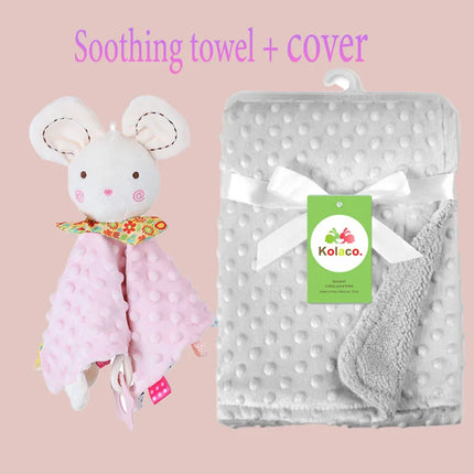 Personalized Soft Plush Baby Blanket with Name Newborn Stroller Sleeping Dolls Custom Towel Cover -appease Soother Gift