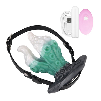 SMMQ Erotic Silicone Mouth Gag Wireless Vibration Mouth Restraint For Men Women Flirting BDSM Adult Game Vibrator Sex Toy