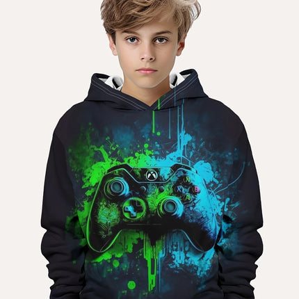 Children's Clothes 3D Controller Games Printed Hoodies Boys' Autumn Clothes Long Sleeve Fashion Sweaters for Children Sweatshirt