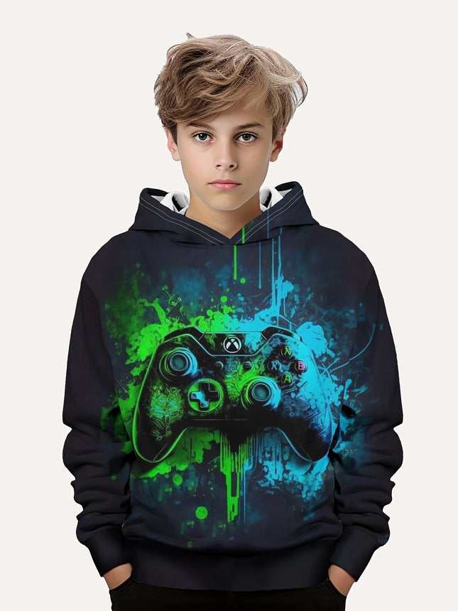 Children's Clothes 3D Controller Games Printed Hoodies Boys' Autumn Clothes Long Sleeve Fashion Sweaters for Children Sweatshirt