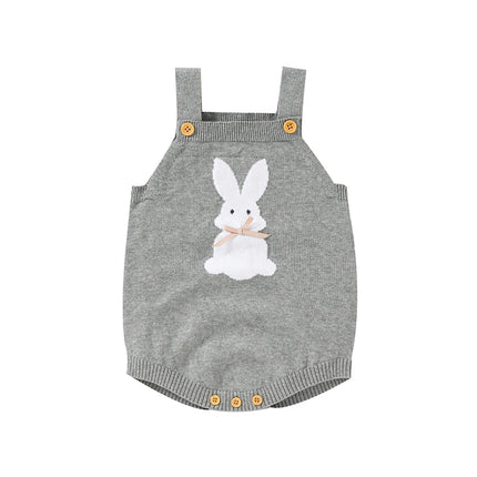 Baby Bodysuits Clothes Spring Autumn Rabbit Knitted Newborn Boys Girls Easter Onesie Clothes 0-18m Cotton Knitted Infant Outfits