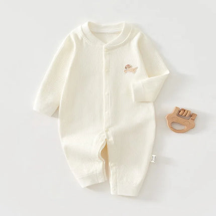 Newborn Baby Jumpsuit Spring and Autumn Sleepwear Pure Cotton Newborn Clothes 0-18 Months Newborn Boys and Girls Jumpsuit Romper