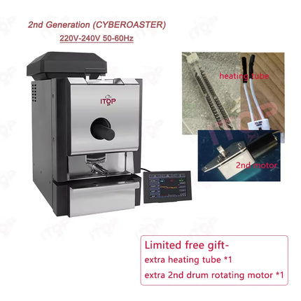 ITOP Coffee Roaster Artisan Connection IT-CBR-2 Electric Coffee Bean Roaster 4 Modes With Cooler Smoke Filter Roaster 500g 1000W