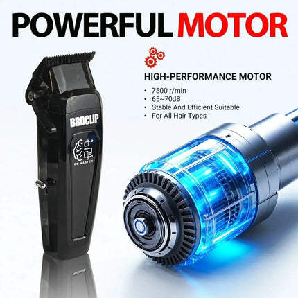 BRD 106 617 609 Professional Electric Hair Clipper Hair Trimmer DLC Blade with Base 7500RPM 7000RPM 7000RPM Barber Set BRDCLIP