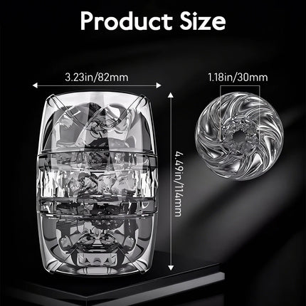 Double headed transparent Masturbation Sex Machines Realistic Vagina Real Pussy Blowjob Erotic Masturbators Cup Sex Toys for Men