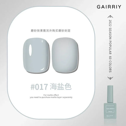Gairriy 15ml Gel Nail Polish 60 Colors Glitter Soak Off UV LED Semi-Permanent Varnish Nail Art Salon Nail Polish Free Shipping
