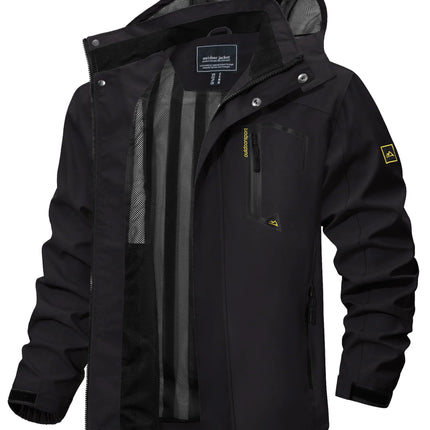 TACVASEN Spring Autumn Lightweight Jackets Mens Mesh Lined Waterproof Rain Jacket Outdoor Fishing Hiking Jacket Male Windbreaker