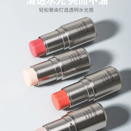 Kaxier Sheer Highlighter Stick Transparent Dewy Natural Look Brightening Pearlescent Blush Cream Contouring Stick